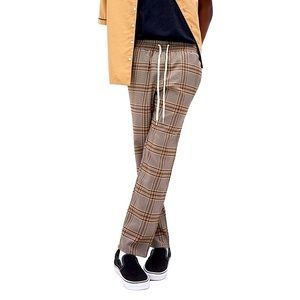 PacSun Brown Plaid Menswear Trousers Men's Size XL Soft Lightweight Straight Leg